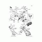 Схема вузла: Облицювальні елементи для Kawasaki ZX600 Ninja ZX-6R