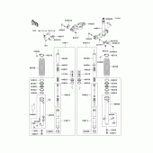 Схема узла: Передняя вилка(a7f) для Kawasaki KL650 KLR650