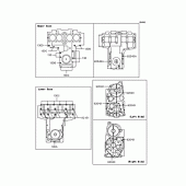 Схема вузла: Болти картера двигуна для Kawasaki ZR750 Zephyr