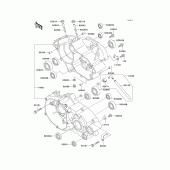 Схема вузла: Картер двигуна для Kawasaki KX85 KX85-II