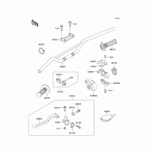 Схема вузла: Кермо & Пульт керування для Kawasaki KX500