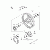 Схема вузла: Заднє колесо & Привідний ланцюг для Kawasaki EX250 Ninja 250