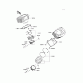 Схема вузла: Циліндр & Поршень для Kawasaki VN900 Vulcan 900 Classic LT