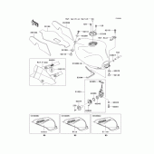 Схема вузла: Fuel tank(zx900-f2h) для Kawasaki ZX900 Ninja ZX-9R