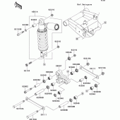 Схема узла: Подвеска/задний амортизатор для Kawasaki ZR800 Z800