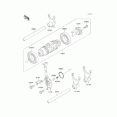 Схема вузла: Gear change drum/shift fork(s) для Kawasaki ZX1200 Ninja ZX-12R