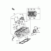 Схема вузла: Головка циліндра для Kawasaki KLE650 Versys 650 ABS