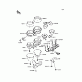 Схема вузла: Панель приладів для Kawasaki ZR1100 Zephyr 1100RS