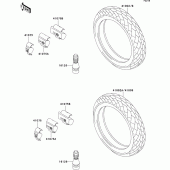 Схема вузла: Шини для Kawasaki EX500