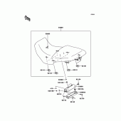 Схема узла: Сиденье для Kawasaki KLZ1000 Versys 1000