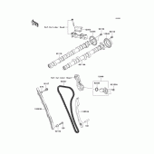 Схема узла: Распредвал & Цепь ГРМ & Натяжитель для Kawasaki ZX1400 Ninja ZX-14