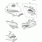 Схема вузла: Decals(ebony)(zx600-c1) для Kawasaki ZX600 GPX600R