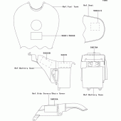 Схема вузла: Інформаційні наклейки для Kawasaki EJ650 W650