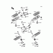 Схема вузла: Підніжки (ZX900-A12) для Kawasaki ZX900 GPZ900R