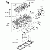 Схема узла: Головка цилиндра для Kawasaki ZX900 Ninja ZX-9R