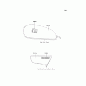Схема вузла: Наклейки (Білий; KCF) для Kawasaki BJ250 250TR