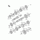 Схема узла: Трансмиссия для Kawasaki KL250 KL250 Super Sherpa