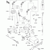 Схема вузла: Замок запалювання для Kawasaki ZX750 ZXR750R