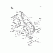 Схема вузла: Кріплення двигуна для Kawasaki KX250/KX252 KX250F