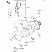 Схема вузла: Колінчастий вал для Kawasaki ZX600 Ninja ZX-6R