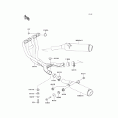 Схема узла: Выхлопная система для Kawasaki ZX600 Ninja ZX-6
