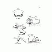 Схема вузла: Decals(White) для Kawasaki BX250 NINJA 250SL ABS