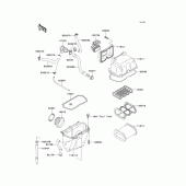 Схема узла: Воздушный фильтр для Kawasaki KLE500