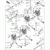 Схема узла: Карбюратор(1/2)(-zx900ce026356) для Kawasaki ZX900 Ninja ZX-9R