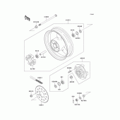 Схема узла: Ступица заднего колеса для Kawasaki ZX750 Ninja ZX-7R
