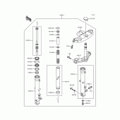 Схема узла: Вилка передней оси для Kawasaki ZX600 Ninja ZX-6