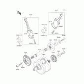 Схема узла: Коленчатый вал для Kawasaki VN900 Vulcan 900 Classic LT