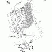 Схема вузла: Олійний охолоджувач для Kawasaki ZX636 Ninja ZX-6R