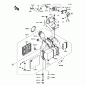 Схема узла: Воздушный фильтр для Kawasaki BJ250