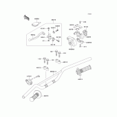 Схема вузла: Кермо & Пульт управління рульовим для Kawasaki KX100