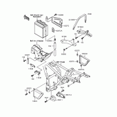 Схема вузла: Батарейний відсік для Kawasaki EL250 Eliminator 250LX