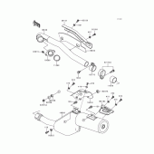 Схема вузла: Вихлопна система для Kawasaki KL650 KLR650