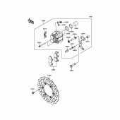 Схема узла: Передний тормоз для Kawasaki KLX140 KLX140L