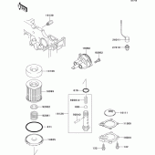 Схема узла: Масляный насос для Kawasaki EX250 ZZR250