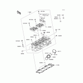 Схема вузла: Головка циліндра для Kawasaki ZX600 Ninja ZX-6R