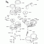 Схема вузла: Meter(s) для Kawasaki ZR1100 ZRX1100