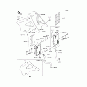 Схема узла: Радиатор для Kawasaki KX250/ KX252 KX250