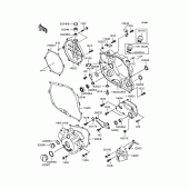 Схема вузла: Кришка двигуна для Kawasaki KLX250 KLX250SR