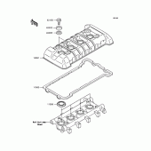 Схема узла: Клапанная крышка для Kawasaki ZR250 Balius-II
