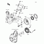 Схема вузла: Генератор та РР для Kawasaki ER650 Z650 ABS