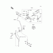 Схема узла: Передний тормозной цилиндр для Kawasaki KX250/ KX252 KX250F
