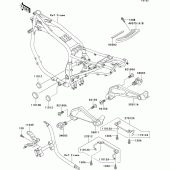 Схема вузла: Батарейний відсік для Kawasaki ZX1100 GPZ1100