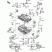 Схема узла: Картер двигателя (1/2) для Kawasaki EX500 GPZ500
