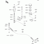 Схема узла: Задний тормозной цилиндр для Kawasaki ZX600 Ninja ZX-6R