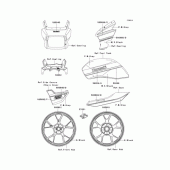 Схема узла: Наклейки (Серый/Черный; D9FA) для Kawasaki ZR1200 ZRX1200 DAEG