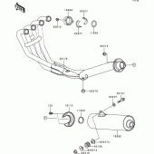Схема вузла: Вихлопна система для Kawasaki ZR750 ZR-7